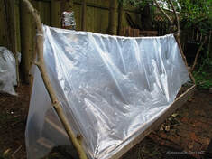 plastic covered tent for plants
