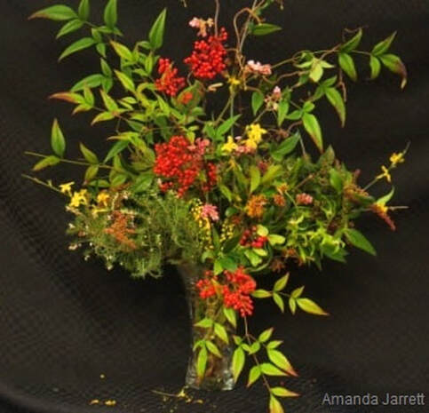 February floral arrangement 2019,cut flowers,flower arranging,The Garden Website,Amanda Jarrett,Amanda's Garden Consulting