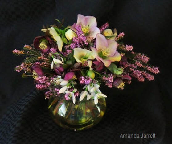 February floral arrangement 2020,cut flowers,flower arranging,The Garden Website,Amanda Jarrett,Amanda's Garden Consulting