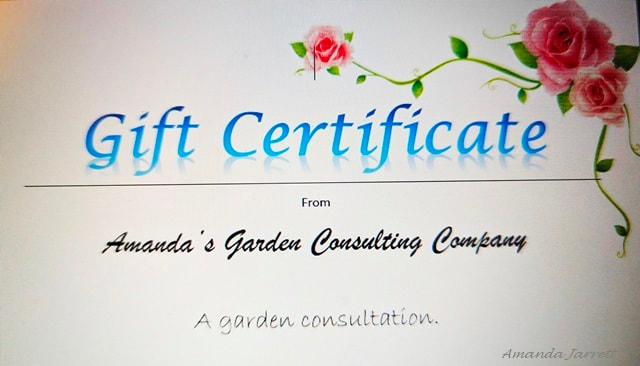 gift card for garden consultation