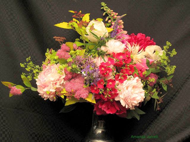 June floral arrangement 2017,cut flowers,flower arranging,The Garden Website,Amanda Jarrett,Amanda's Garden Consulting
