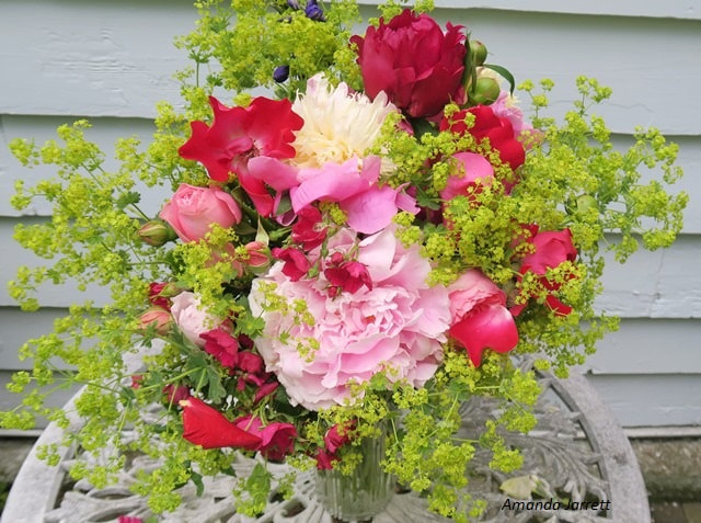 June floral arrangement 2019,cut flowers,flower arranging,The Garden Website,Amanda Jarrett,Amanda's Garden Consulting