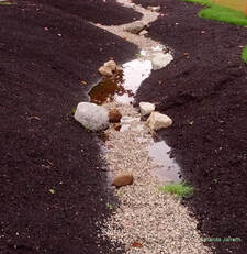 bad drainage,French drain,drainage,saturated soil,Amanda's blog,thegardenwebsite.com,Amanda Jarrett