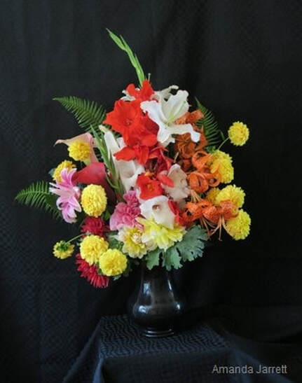 July floral arrangement 2019,cut flowers,flower arranging,The Garden Website,Amanda Jarrett,Amanda's Garden Consulting