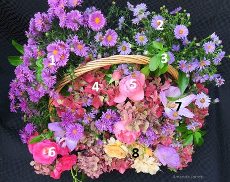 September flower arrangement,cut flowers,The Garden Website.com monthly flower arrangement,Amanda Jarrett